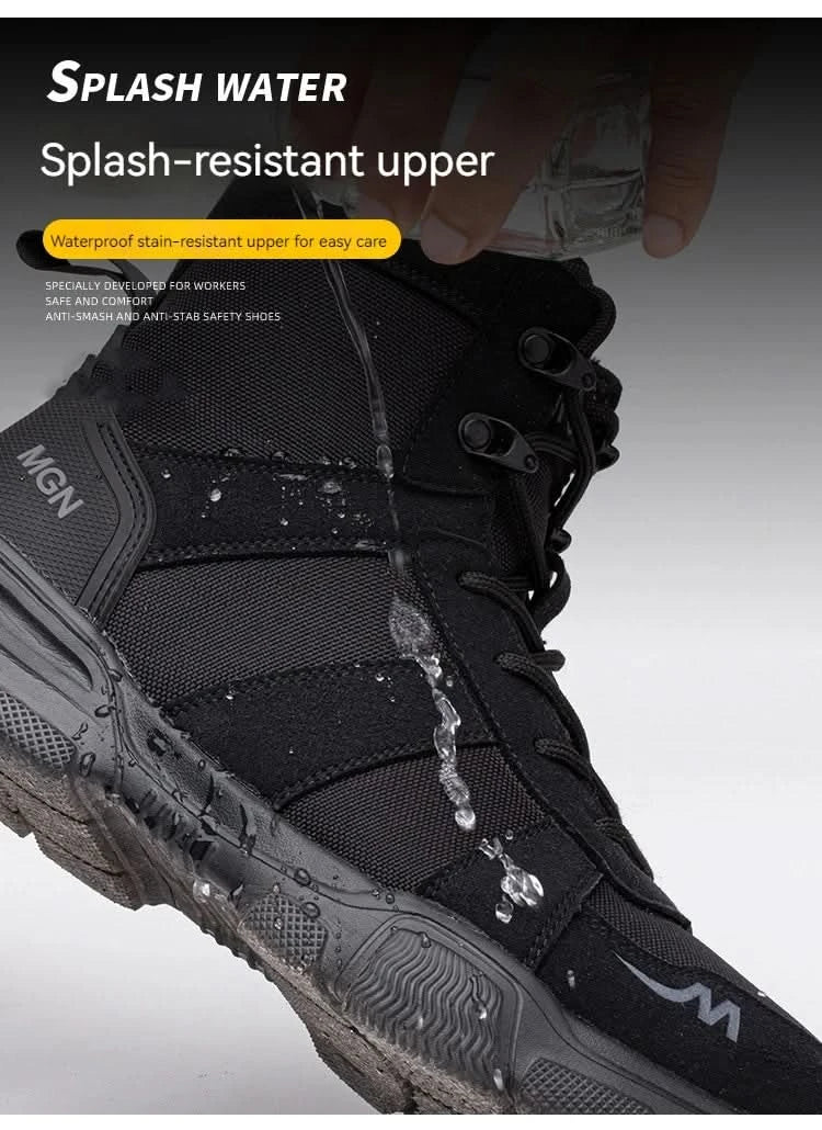 Work Boots Indestructible Safety Shoes Men Steel Toe Shoes Puncture-Proof Sneakers Male Footwear Shoes Women Non Slip Work Shoes