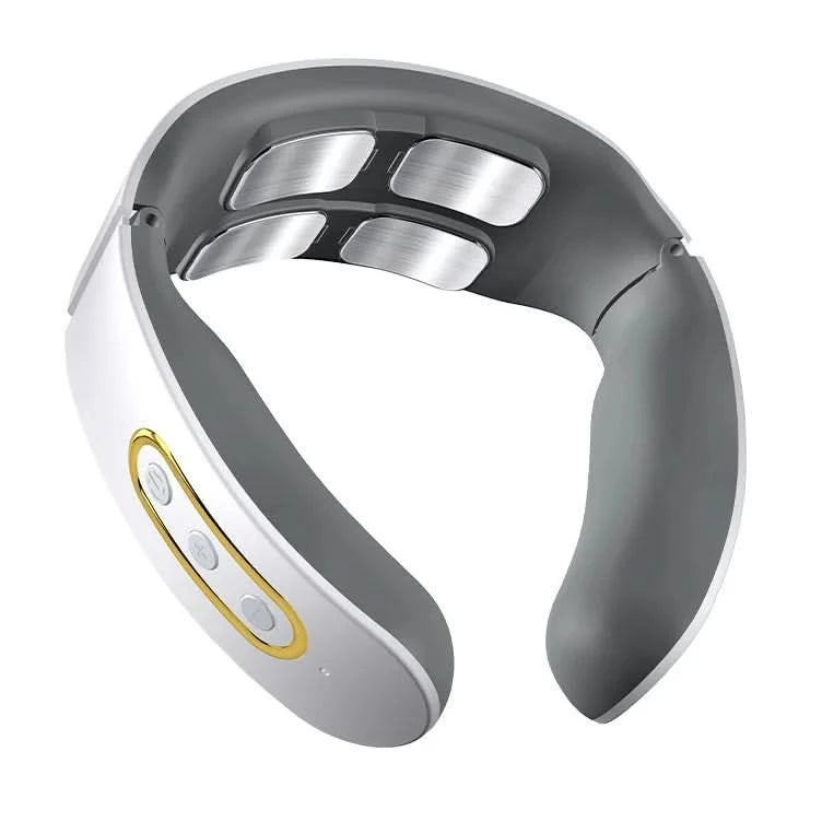 Electric Neck Shoulder Pulse Massager Kneading 4 Head TENS Magnetic Pulse Heating Cervical Vertebra Relax Pain Relief Massage - M & M Global