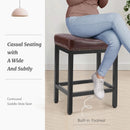 JHK Bar Stools Saddle-Style Pu Leather Upholstered Chair Counter Height Bar Stools with Metal Base Saddle Stools For Kitchen