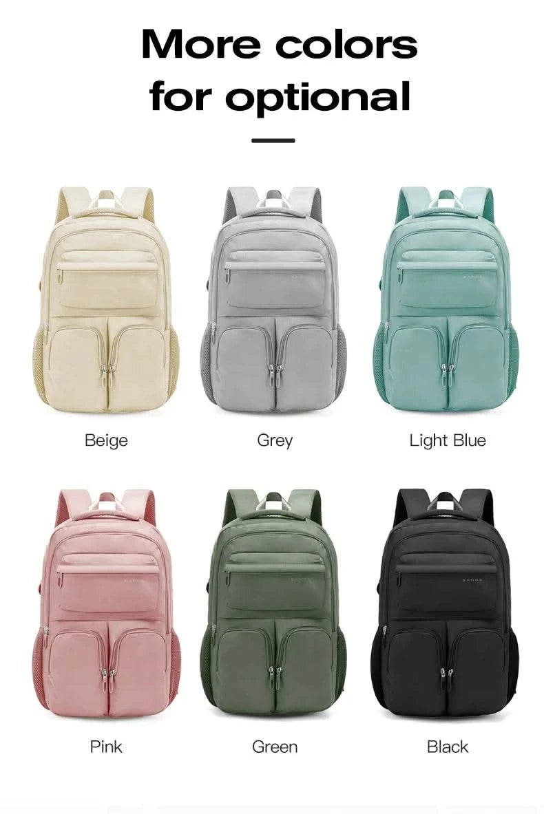 BANGE Large Capacity Men Backpacks for 15.6 Laptop Business Travel Women Backpack Waterproof School Bags with Mesh Side Pockets - M & M Global