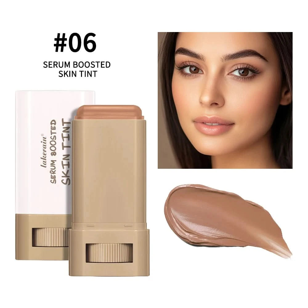 Stick Foundation Balm Serum Boosted Skin Tint Foundation Stick Smooth Plumper Hight Coverage Travel Bronze Foundation Stick Make - M & M Global