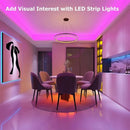 GREATWALL WIFI 100 foot LED strip, 50550RGB strip music synchronous color change, room, home, party decoration APP controller