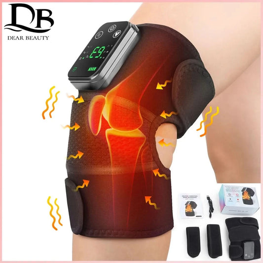 Knee Heating Massager Joint Physiotherapy Quick Effect Electric Pain Relief Hot Compress Vibration Massage Rechargeable Gift - M & M Global