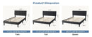 JHK Queen Bed Frame with Headboard No Box Spring Needed Linen Upholstered Wooden Platform Bed Frame with Wood Slats Support