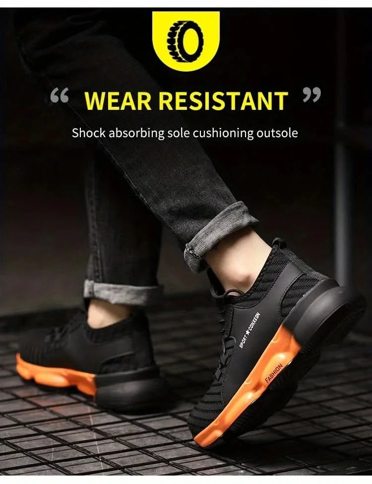 Anti-smash, anti-puncture, breathable, fashionable and comfortable safety shoes