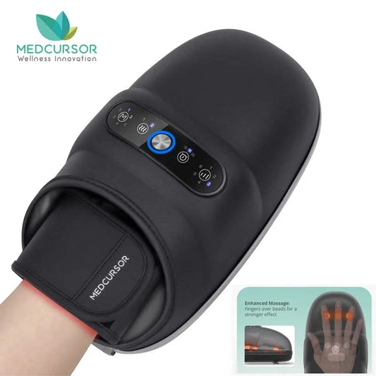 Wireless Electric Hand Massager Air Compression Hot Compress Palm Acupoint Massager Finger Arthritis Numbness Muscle Relaxation - M & M Global