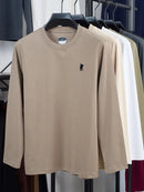 2025 Autumn Hot Selling New Designer Brand Original Crown Embroidered Long Sleeve Men' Casual Comfortable Round Neck T-shirt Top