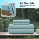 3/4PC Solid Color Bedding Set – Soft & Fashionable All-Season Bed Sheets with Fitted Sheet, Flat Sheet & Pillowcases
