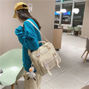 Japanese high-capacity single-shouldered slouch bag for schoolgirls, carry-on canvas messenger bag, Japan and South Korea - M & M Global