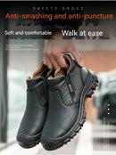 Mens Work Boots Composite Toe Safety Footwear Metatarsal Guard Puncture-Proof Construction Work Shoes Anti-Slip Rubber Outsole