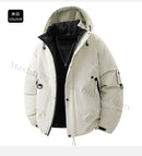 New Winter Men's Cotton Jacket Lined Graphene Design Windproof Waterproof Thermal Coat Ski Hooded Trench Windbreaker