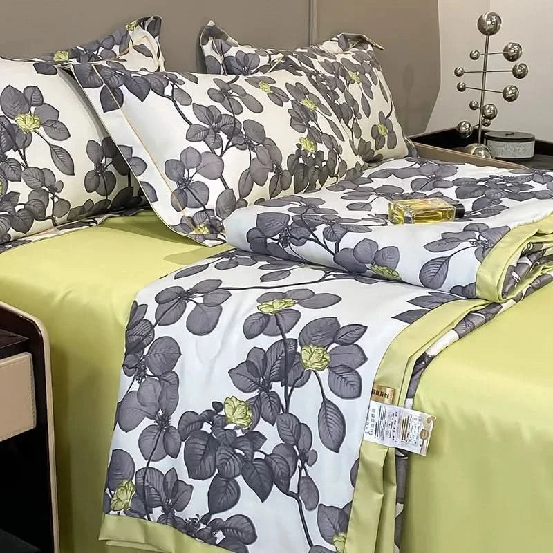 Summer Ice Cool Thin Quilt Comforter Soft Air Conditioning Quilt/Duvet/Blanket Bed Single Double Bed Skin-friendly Blanket 이불 - M & M Global