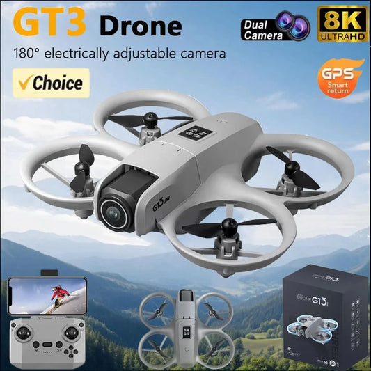 Original GT3 8K GPS Professional RC Drone Aerial Photography Remote Control Aircraft 5G HD Dual Camera Quadcopter Toys UAV Gifts - M & M Global