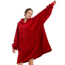 Winter women's hooded pajamas, with pockets and cuffs, suitable for casual home wear, with plush lining, a great choice