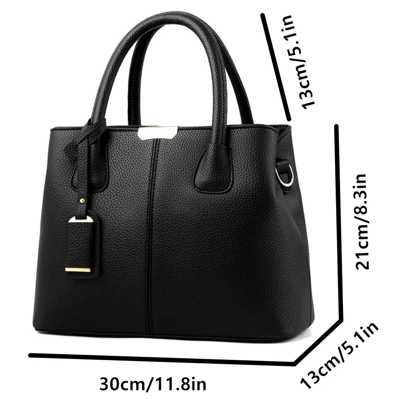 2024 new European and American foreign trade women bag lychee pattern fashion handbag shoulder bag oblique span bag - M & M Global