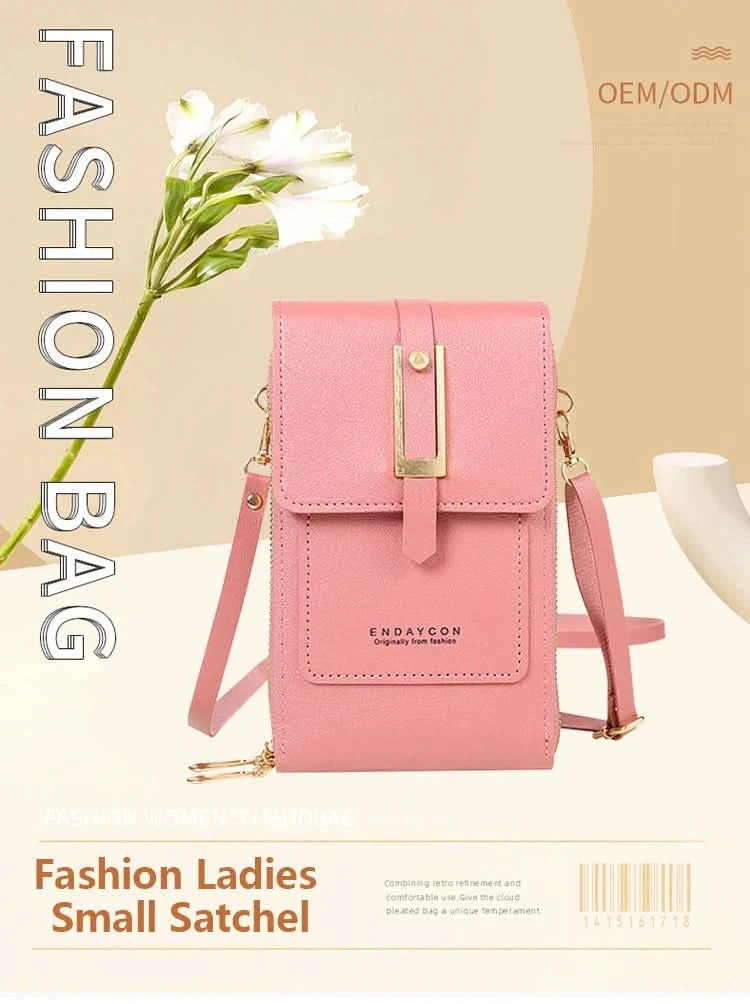 Touch Screen Cell Phone Messenger Bags Women Purse and Handbag Mini Shoulder Bag Pink Small Hand Bag Crossbody for Women  bolsos - M & M Global