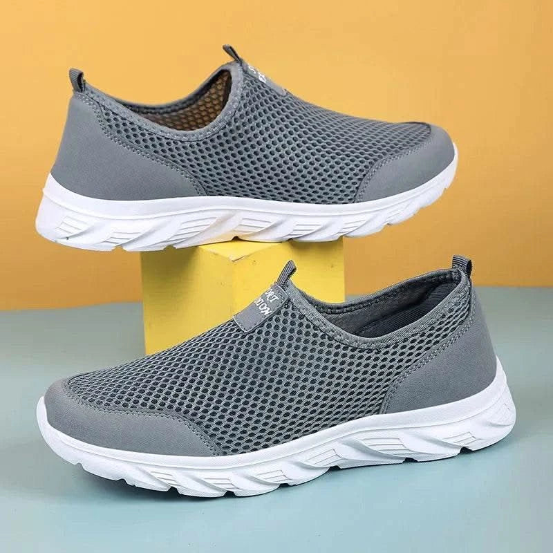 2023 Lightweight Men Casual Shoes Breathable Slip on Male Casual Sneakers Anti-slip Men's Flats Outdoor Walking Shoes Size 39-47 - M & M Global