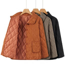 Solid Color Plus Size Seam Cotton Jacket Autumn Winter Classic 2025 Women's Clothing Zipper Sportswear Warm Long Sleeved Warm