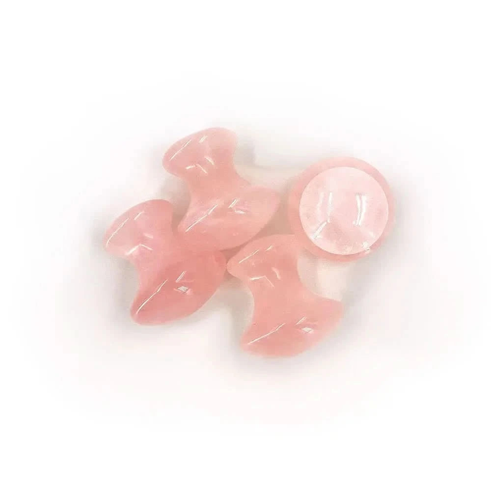 Natural Rose Quartz Jade Mushroom Facial Massage Stone Gouache Scraper Face Massager Gua Sha Board Skin Care Face Lifting Tool - M & M Global