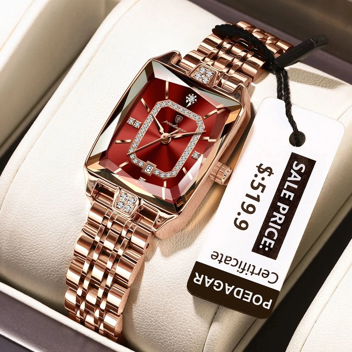 POEDAGAR Luxury Watch For Woman Waterproof Calendar High Quality Ladies Watch Stainless Steel Quartz Women's Watches Elegant+Box - M & M Global