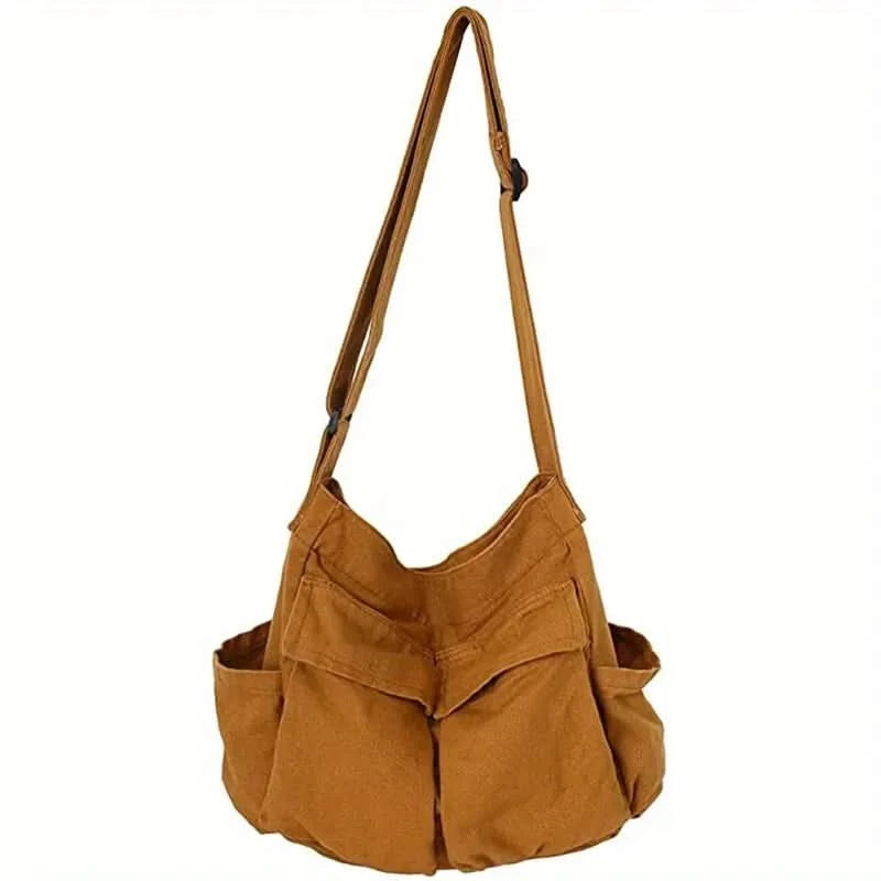 Women Vintage Handbag Canvas Teenager Shoulder Tote Bags Messenger Bags Ladies Casual Handbag Crossbody Purse - M & M Global