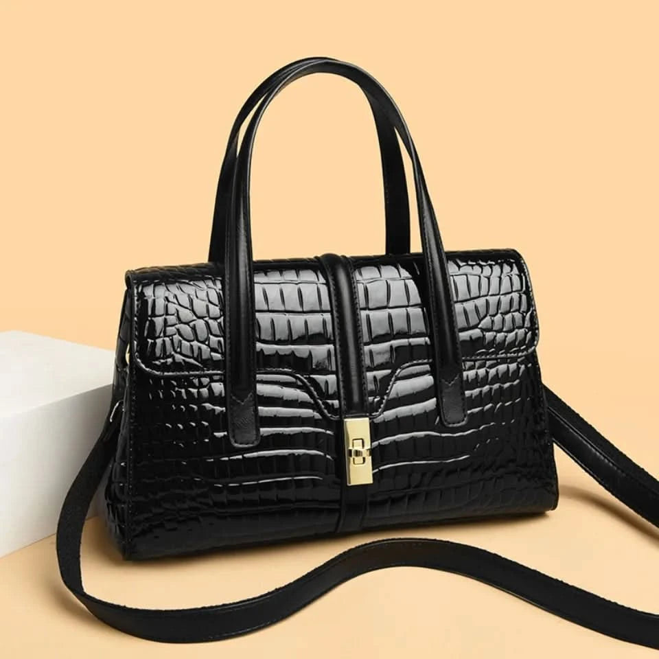Luxury Shoulder Tote Bag Alligator Patent Leather Hand Bags for Women 2025 Designer Daily commuting Handbags HIgh Quality Sac - M & M Global