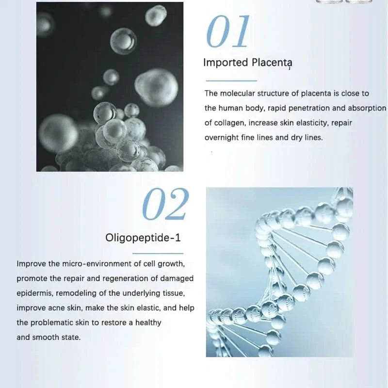 Placenta Freeze-dried Powder Essence Repair Facial Hydrating Nourishing Pore Shrinking Skin Rejuvenate Skin Care - M & M Global