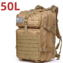 25L/50L Sturdy Nylon Waterproof Tactical Sports Trekking Fishing Hunting Camping Hiking Bag Backpack Outdoor Rucksacks - M & M Global