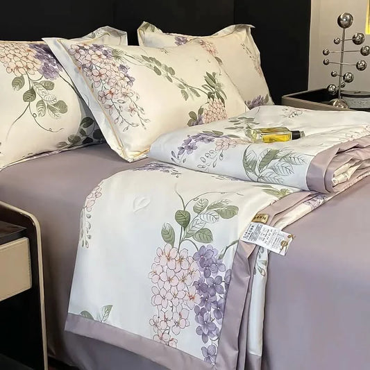 Summer Ice Cool Thin Quilt Comforter Soft Air Conditioning Quilt/Duvet/Blanket Bed Single Double Bed Skin-friendly Blanket 이불 - M & M Global