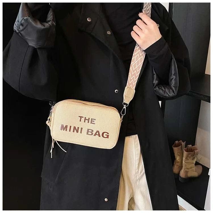 2025 New Small Square Bag Fashion Letter Pattern Chic Hobo Bag Trend PU Women Shoulder Bag Adjustable Strap Satchel Designer Bag - M & M Global