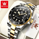 OLEVS Watches for Men with Date Luxury Big Face Waterproof Mens Wristwatch Analog Dress Two Tone Stainless Steel Man Watch - M & M Global