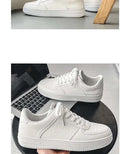 Casual Men's Sneakers Autumn 2025 New Style Winter Pure White Fiberglass Synthetic Lining Rubber Sole Unisex Leisure Shoes - M & M Global
