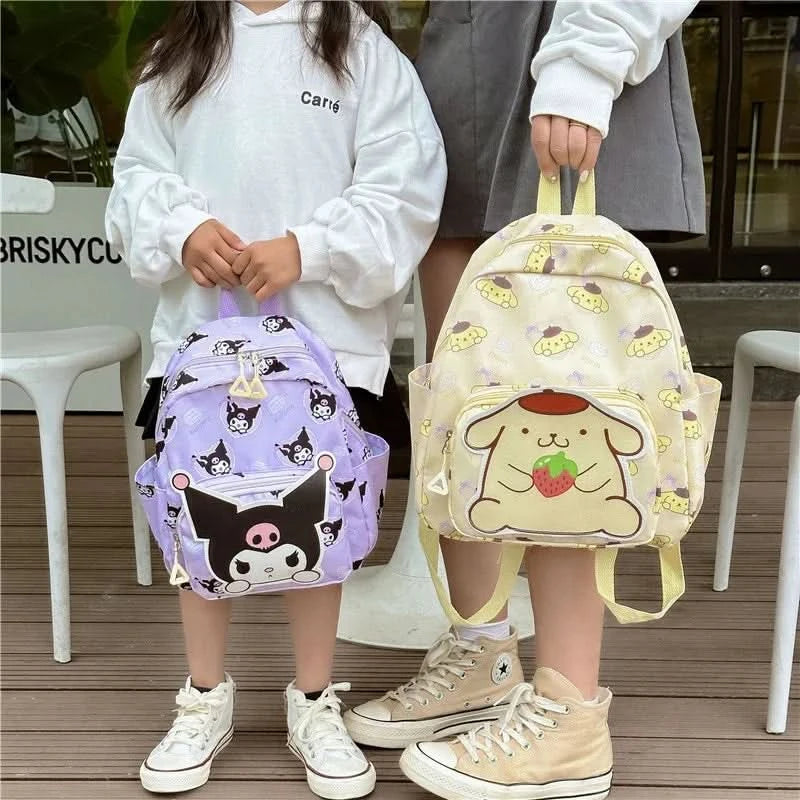 Kawaii Hello Kitty Kuromi Cinnamoroll Backpacks Cute Cartoon My Melody Pochacco Pompom Purin Anime Storage School Bag Sac A Dos - M & M Global