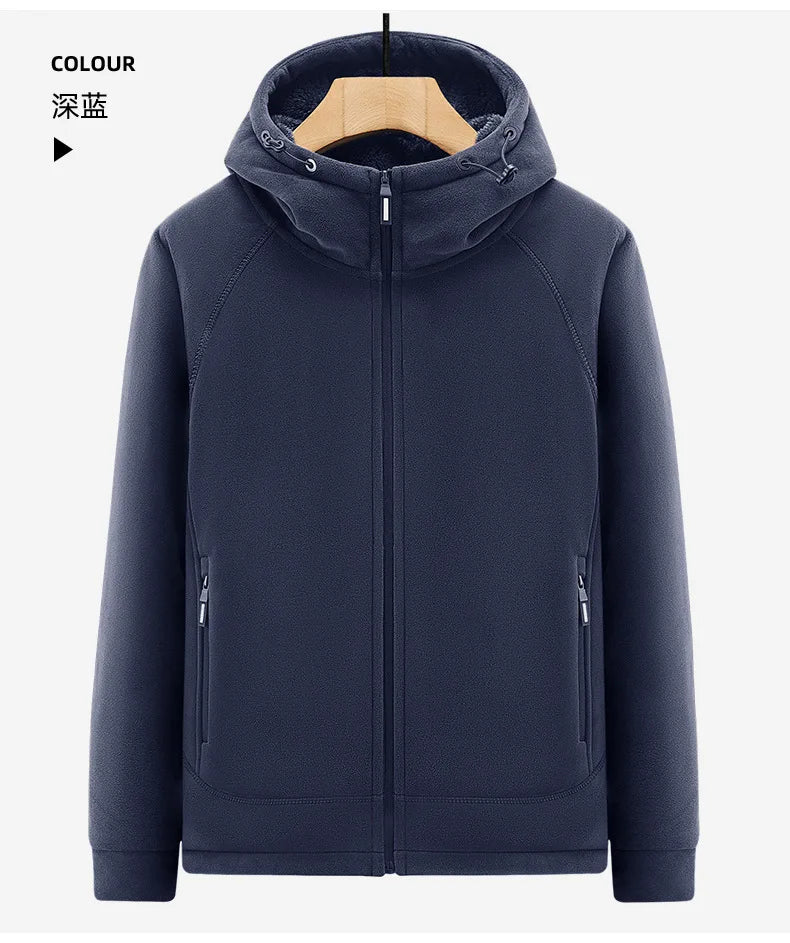 Men's Warm Jacket, Sports Hooded Sweatshirt, Oligon Fabric Coat, High-quality Design, Warm Coat with Fashionable Hood 2025 New