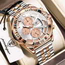 POEDAGAR Luxury Sports Man Wristwatch Waterproof Luminous Chronograph Date Quartz Men's Watches Casual Stainless Steel Men Watch