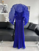 YUDX Pleated 2024 Fall New Handmade Pleated Women's Dresses Loose Plus Size Women's High Smocked Dress Long Dress - M & M Global
