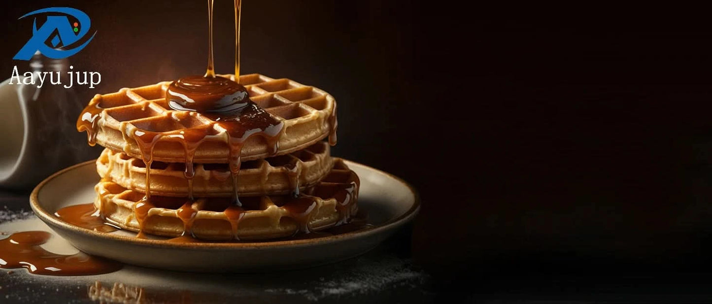 Electric Waffle Maker Heart-Shaped: 2 Non-Stick double-Side Heating Plates with 5-Setting Adjustable Browning Control for Fast H - M & M Global