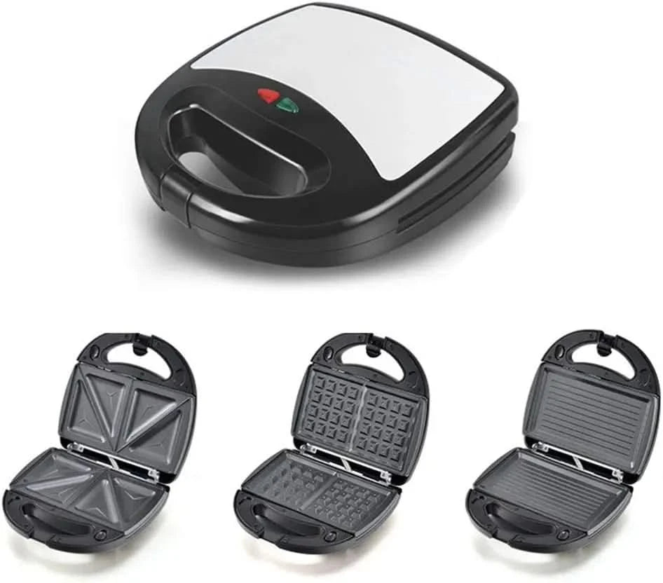 Mini Waffle Maker,Sandwich Maker Toastie ， 3 In 1 Multifunctional Electric ， Mini Waffle Sandwich Maker ， Grilling Machine Break - M & M Global