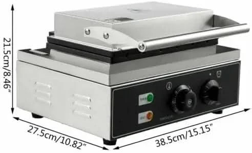 Commercial Electric Sandwich Machine, 110V 1500W Double-side Sandwich Press Grill, Breakfast Sandwich Toaster Grilled Cheese Mak - M & M Global