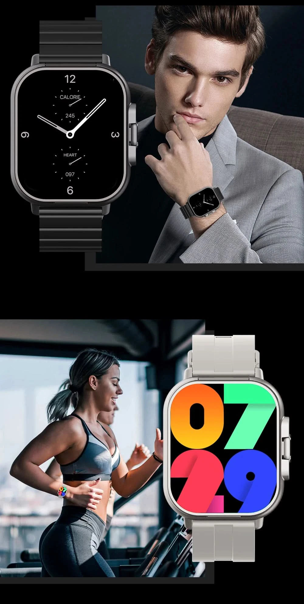 D8 2-In-1 Smartwatch with Headphone 2" Bt Call NFC Sleep Monitor Smart Watch Earbuds Compatible With iPhone Android 2025 - M & M Global