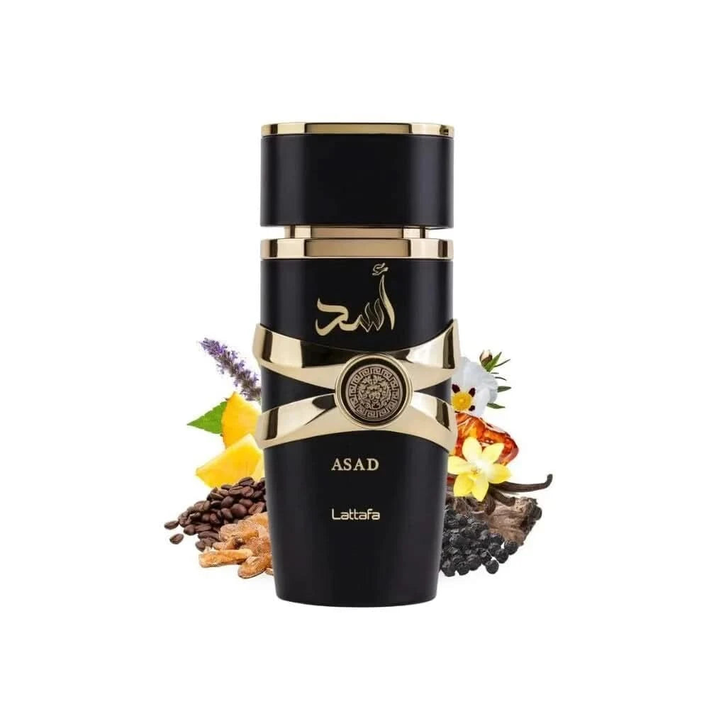 Lattafa Perfumes Black Edition Asad For Unisex Eau De Perfume Spray, 3.4 Ounce Long-Lasting Floral Scent Best Gift - M & M Global