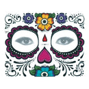 Day of The Dead Skull Face dress up Temporary Tattoo Stickers Pop Halloween Facial makeup Special Waterproof Face tattoo - M & M Global
