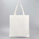 5 Pieces Set Blank Canvas Shopping Bags Reusable Foldable Casual Daily Shoulder Tote Handbag For Personalized Logo & Name Custom - M & M Global