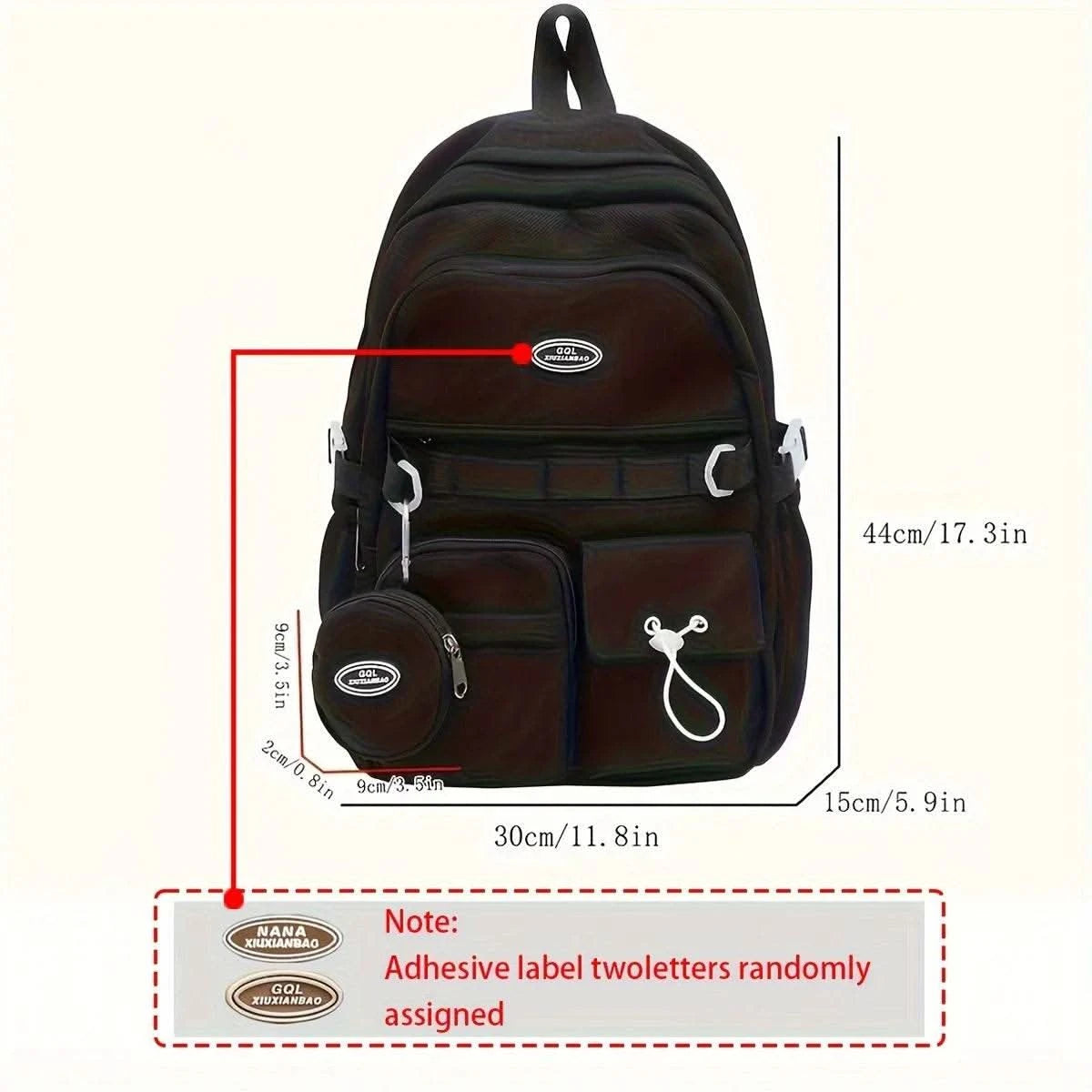 Backpack Simple Large Capacity Sports Travel Backpack Junior High School Leisure Backpack Tutorial Bag - M & M Global