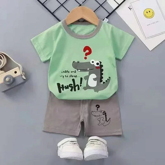2PCS Children's Sets mother Kids Clothes Boys Girl T-shirt Shorts Summer Cotton Short sleeve Baby Children Clothing Toddler Suit - M & M Global