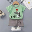 2PCS Children's Sets mother Kids Clothes Boys Girl T-shirt Shorts Summer Cotton Short sleeve Baby Children Clothing Toddler Suit - M & M Global