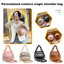 Fashion Chic Women Ball Handbag Round Basketball Football Shape Party Dress Faux Leather Crossbody Girls Coin Purse Shoulder Bag - M & M Global