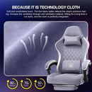 Gaming Chair, Computer Office Chair with Pocket Spring Cushion, Linkage Armrests and Footrest, High Back Ergonomic Computer Cha