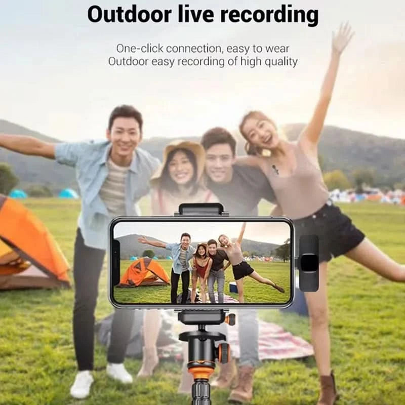 Microphone Wireless Lavalier Microphone for Live Streaming/YouTube/TikTok/Facebook Live Noise Reduction Mic For iPhone/Android - M & M Global