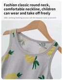 Summer CHILDREN'S Cotton Vest Set Cute Pineapple Boys and Girls Sports Casual Clothes - M & M Global